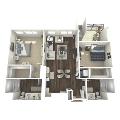 B2 Floor Plan at The Platform Urban Apartments